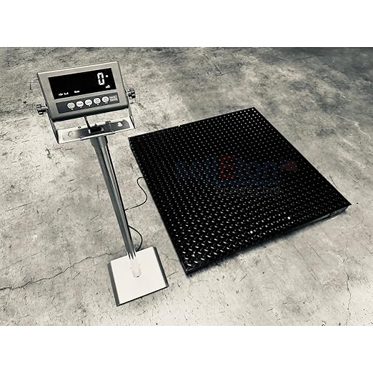 Liberty SL-7517-4x4 Industrial Floor Scale - Advanced Weighing Solution with Data Transfer, Alarm & Animal Weighing Features (2500 lb x .5 lb)