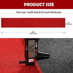 450 GSM Extra Thick Waterproof Red Carpet Runner for Events Decorations, 3X20 Ft Not Slip Red Runner Aisle Runway Rug for Wedding, Party, Banquet, Activity Entrance and Special Events Decorations
