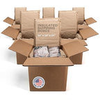 Insulated Thermal Shipping Boxes 16"x16"x16", Pack of 6 - USA-Made Cold Food Shipping Box 9.5-Gallon Capacity with Thermal Paper Liners, Absorb Condensation – Ideal for Frozen Food by IDL Packaging