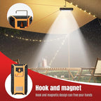 2-pack Magnetic Work Light, Rechargeable LED Flashlight, Portable Lights, 40w 1500 Lumens, 6500k, Metal Hanging Hook, 3 Lighting Modes for Car Repairing, Camping, Hiking, Fishing, Backpacking