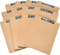Amazon Basics Hardboard Office Clipboard,Letter Size, 9" x 12.5", 12-Pack, Brown