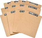 Amazon Basics Hardboard Office Clipboard,Letter Size, 9" x 12.5", 12-Pack, Brown