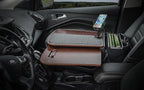 AutoExec GripMaster Car Desk for Your Vehicle Workstation and Mobile Office, Mahogany with 400 watt Power Inverter and Phone Mount