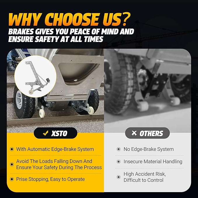 ZW7210GC Electric Stair Climbing Hand Truck Dolly with Auto-Edge Brake and 4th Wheel Attachment-463 LBS