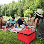 PRETYZOOM Insulated Bag for Food Packing, Large Capacity Pizza Packing Bags for Hot And Cold Food, Reusable Warming Carrier for Holiday, Picnic, Family Gathering