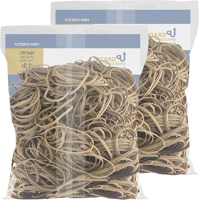Upgrade Rubber Bands Size 32 (3 x 1/8 in) 700 Bands 1 lb Bag 2 Pack USA