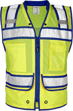 Kishigo Men's High Visibility Reflective Color Contrast Performance Surveyors Vest S5042