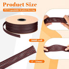 Pangda 1inchx300ft Wire Loom Pet Expandable Braided Sleeving Braided Sleeve for Tv, Computer, Home Theater(Black Red)