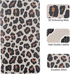 Premium Car Registration & Insurance Card Holder with Magnetic Shut, Vehicle Glove Box Car Organizer - For Documents, Cards, License (Leopard A)