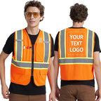 A-KSAFETY Custom High Visibility Reflective Safety Vest with logo