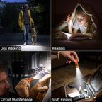Blukar Rechargeable EDC Flashlight, Mini Keychain Flash Light with 3 Lighting Modes, Memory Function, Waterproof, Compact and Portable Pocket Light for Everyday Carry, Emergency,Camping-Orange