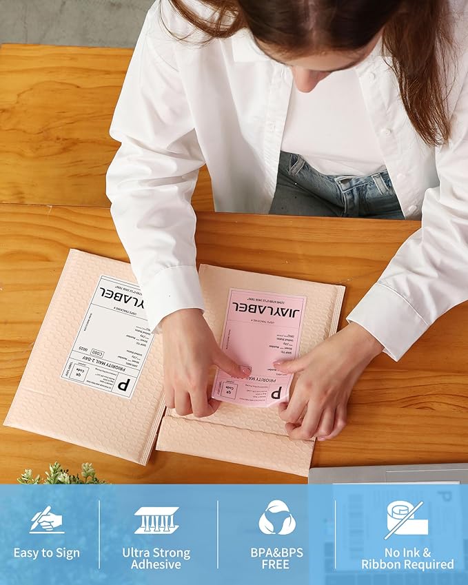 4x6 Thermal Shipping Label Paper for Direct Thermal Label Printer USPS UPS Address Mailing Stickers Big Packing Fanfold White 500 Labels/Stack,8 Stacks, Total 4000PCS