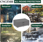 Heavy Duty Patio Furniture Covers Waterproof, 600D Outdoor Furniture Cover Waterproof for Sectional Sofa Couch, Outdoor Dining Table and Chair Set Covers 56''L x 32''W x 28''H, Grey