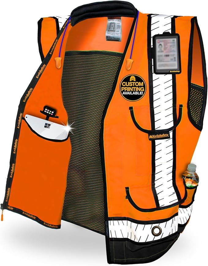 KwikSafety - Charlotte, NC - GODFATHER Safety Vest [CUSHIONED COLLAR + TABLET POCKET] ANSI OSHA