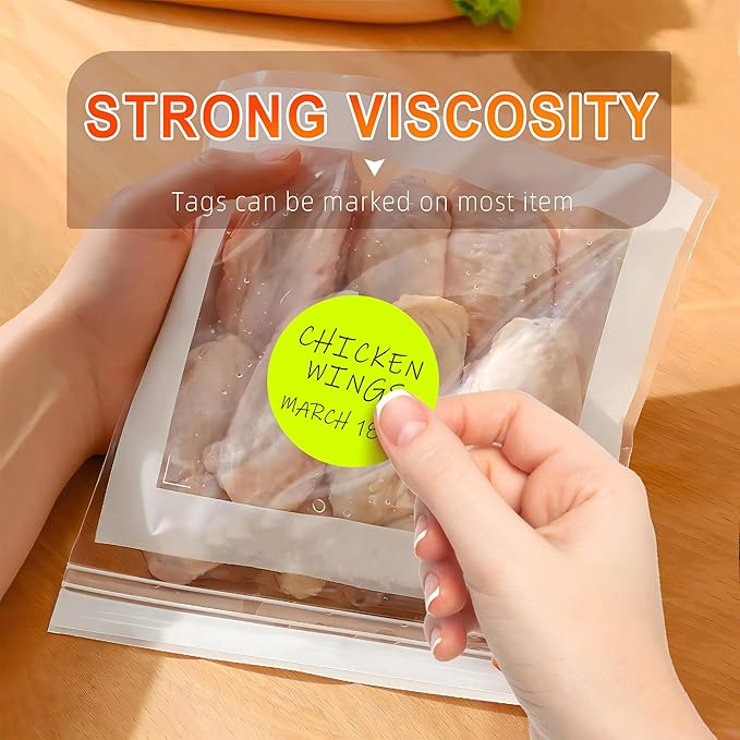 2 - Inch Round Fluorescent Yellow Color - Coding Stickers,4 Rolls, 2000 PCS Multipurpose Strong - Adhesive Labels for Office,Inventory,Organizing