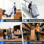 Electric Stair Climbing Dolly, 1250W Electric Stair Climbing Hand Truck, 900lbs Max Load Capacity, 3 Mode Folding Stair Climber Hand Trucks with Telescopic Handle for Moving (Blue+Black/Big Wheels)