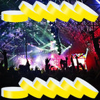 1200 Pcs Plastic Paper Wristbands for Events Neon Color Wrist Bands Concert Identification Wristbands Paper Bracelets Wristbands Party Hand Bands (Yellow)