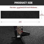450 GSM Extra Thick Waterproof Black Carpet Runner for Events Decorations, 3X20 Ft Not Slip Black Runner Aisle Runway Rug for Wedding, Party, Banquet, Activity Entrance and Special Events Decorations