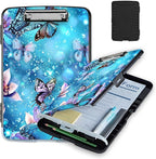 Pattern Design Clipboard with Storage - Heavy Duty Legal Size Clipboard, Ideal for Teachers, Nurses, Office Workers, Contractors, and Kids - 9.5 x 14.2 Inch (Dream Butterfly)