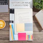 Henoyso Metal Storage Clipboard Bulk Heavy Duty Aluminum Clip Board for Teacher Contractor Medical Construction Office School Classroom, 12.6x9.2x1 Inch, Fit Letter Size 8.5x11 Inch Paper(4 Pcs)
