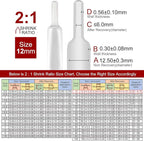 Chanzon Clear Polyolefin 2:1 Ratio Heat Shrink Tubing - 80ft Roll, 1/2" (12mm) Diameter - Superior Adhesive Quality