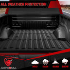 Truck Bed Mat Bed Liner Fit for 1999-2016 Ford Super Duty F250/F350/F450 Accessories 6.8FT, Vehicle Truck Bed Liner Custom Fit All Weather Protection TPE Pickup Car Bed Mat