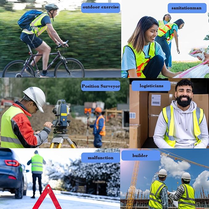 Custom Safety Vest High Visibility Customize Class 2 for Men Personalized Two Tone Logo Work Vests for Construction
