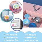 240 PCS Baby Food Labels Set in 2 Sizes and 45 Designs Water Resistant for Food Containers, Jars