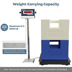 24"x24" Industrial Floor Scale, Precision Pallet Scale with Digital Indicator, Heavy Duty Weighing Scale for Floor Bench Office Weight Weighing, 2500 lb x 1 lb, Black