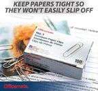 Officemate Premium #1 Paper Clips, 1,000 Paper Clips (10 Boxes of 100 Each) (99916) , Silver