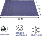 4 Pack Moving Blankets Heavy Duty 80"x72" Quilted Packing Blankets for Moving Furniture Padded Shipping Furniture Mover Blue
