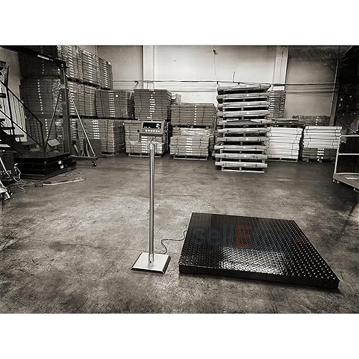 Liberty SL-7517-4x4 Industrial Floor Scale - Advanced Weighing Solution with Data Transfer, Alarm & Animal Weighing Features (10,000 lb x 1 lb)
