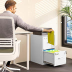 2 Drawer File Cabinet with Lock Vertical Filing Storage Office Home Steel Vertical File Cabinets for Letter Size File Cabinet Locked,Assembly Required