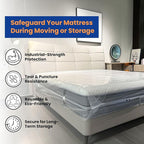 VICMORE 2-Pack Queen Mattress Bags for Moving & Storage – 4 Mil Heavy-Duty Plastic Mattress Cover, Tear-Resistant & Odorless, Reusable & Recyclable