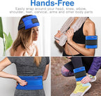 LotFancy Ice Packs for Injuries Reusable, 2 Gel Packs Wrap for Knee Head Neck Ankle Wrist Elbow Foot Legs Back Joint Pain Relief, Hot Cold Therapy for Surgery Recovery, First Aid