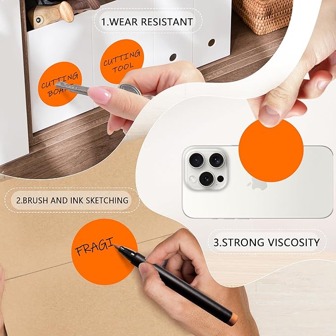 2 Inch Orange Circle Stickers 500 Pcs,Permanent Color Coding Dots for Office Home Organization, File Classification,Multipurpose Labels