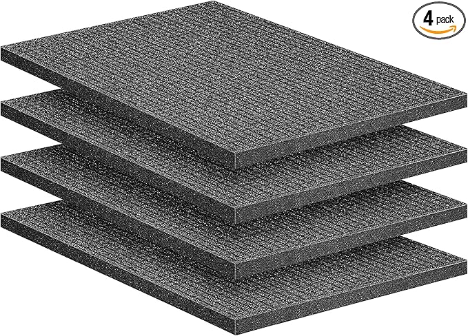 Sfcddtlg 4 Pcs Pick Apart Foam Inserts- 16 x 12 x 1 Inch Pick and Pluck Foam Sheets- Pluck Pre Cubed Foam Pads for Toolbox Game Box Cases Camera Storage Drawer