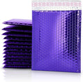 GGR Supplies Metallic Bubble Padded Envelope Mailers, 7.5 X 11 Inches, Waterproof Ultra Resistant Ideal For Packing, Shipping, and Storing. Pack of 25 (Purple)