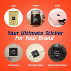 100 Custom Vinyl Stickers - Upload Your own Image, Text, Design, Logo - Personalized Logo Labels for Handmade, Packaging, Bottle, Jars, Candle, Brand Stickers (Black Marble, 2x2 Square)