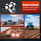 Soundforge Waterproof Aluminum Trailer Document Holder – Registration Card Storage Box with Tethered Rubber End Caps for Trucks, Trailers, and Tractors, Tube Style (1-5/8" x 9-7/16")(4)