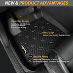 AIPOIL® Floor Mats & Cargo Liner Set for 2023-2025 Kia NIRO & Kia NIRO Hybrid (Not for NIRO EV & NIRO PHEV) All Weather Protection TPE Anti-Slip Automotive Full Set Accessories - Black