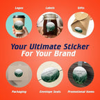 100 Custom Vinyl Stickers - Upload Your own Image, Text, Design, Logo - Personalized Logo Labels for Handmade, Packaging, Bottle, Jars, Candle, Brand Stickers (Foggy Valley, 3x3)