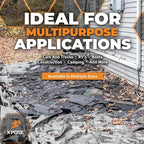 Heavy Duty Poly Tarp 30' x 30' - Bulk Half Pallet (24 Pack) Thick Waterproof, UV Blocking Protective Cover - Reversible Silver & Black - 10 Mil Thick Polyethylene - by Xpose Safety