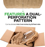 IDL Packaging 12" x 175' EcoMax™ Kraft Paper Cellulose Wadding in Self-Dispensed Box - Cushioning Wrapping and Box Void Filling - Gentle Packing for Shipping, Moving, and Storing Fragile Items