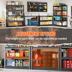 32" W Storage Shelves 2500LBS Garage Shelving Heavy Duty 5 Tier Adjustable Shelving Unit Metal Storage Rack for Basement, Pantry, Kitchen, Warehouse 15.8" D x 31.5" W x 63" H