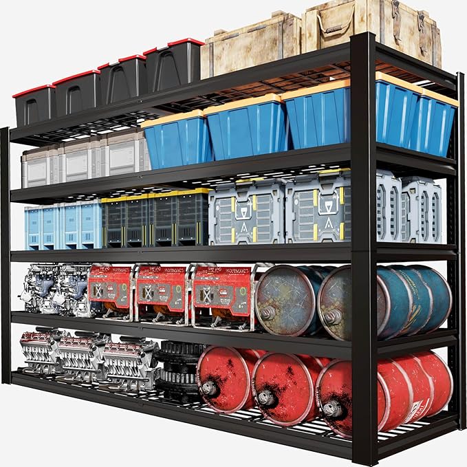 65" W Garage Shelving Heavy Duty, 5 Tier Garage Shelves, 30" D Adjustable Storage Shelving Unit, Commercial Metal Shelf for Kitchen, Warehouse, Pantry, School, Shop, 65" Wx30 Dx79 H