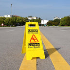 Wet Floor Sign 3 Pack - Caution Wet Floor Signs Commercial for Safety Precautions | Visible Yellow Warning Sign for Slippery Surfaces