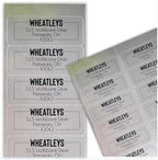 Return Address Labels Personalized, 1 Sheet = 30 Labels, 2.6"L x 1"H - Matte Finish Personalized Address Labels - Return Labels Personalize Self Adhesive - Custom Address Labels (Script, Silver)