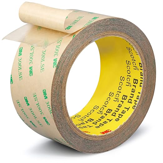 300LSE Double Sided Tape for Scrapbook 2in x 36ft, Removable Heavy Duty Double Sided Mounting Tape, Transparent Adhesive Sticky Tape for Picture Hanging Strips, Poster, LED Strips, Art Craft