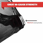 Black Stretch Wrap Industrial Strength Extra Thick 4 Pack 18" 1100 SqFt 80 Gauge (20 Micron) Shrink Wrap Roll for Moving Supplies, Furniture, Pallets, Plastic Wrap for Packing, Stretch Film